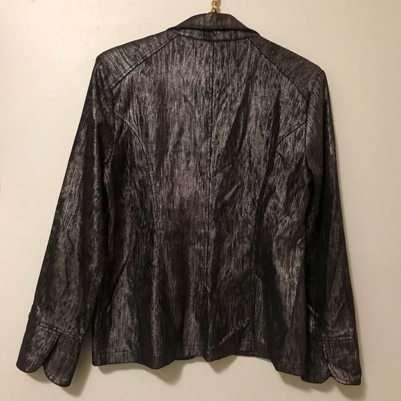 Judy Joannou Designs Women’s Metallic Shimmer Brown Jacket - Picture 4 of 7